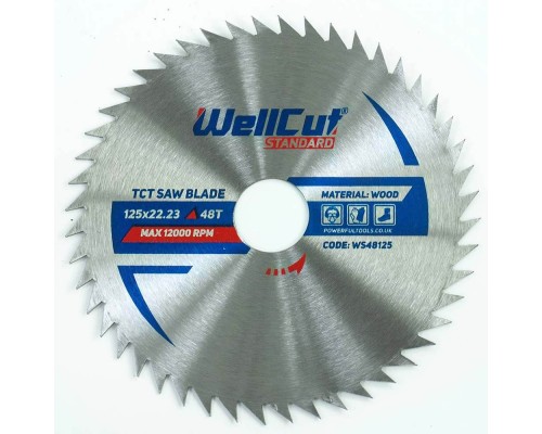 Пильный диск WellCut Standard 125х22.2 мм, 48 б/н