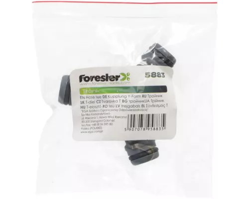 Тройник для разветвления или соединения штуцерный, FORESTER, F-5883, 5907078958835 (CN) Тройник для разветвления или соединения штуцерный, FORESTER, F-5883, 5907078958835 (CN)