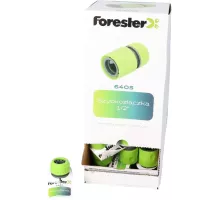Муфта (соединитель) быстросъемная, пластмассовая для шланга 1/2", FORESTER, F-6405, 5907078964058 (CN)