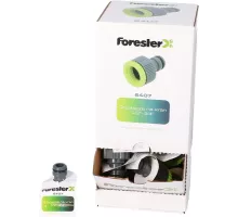 Адаптер пластмассовый на кран с внутренней резьбой 1/2"-3/4", FORESTER, F-6407, 5907078964072 (CN)
