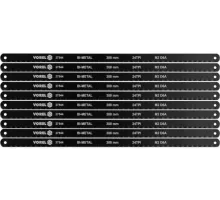 27544 Полотна по металлу биметаллические 300х12,6x0,65мм, шаг 24 TPI, bimetal M2+D6A (комплект/10шт)