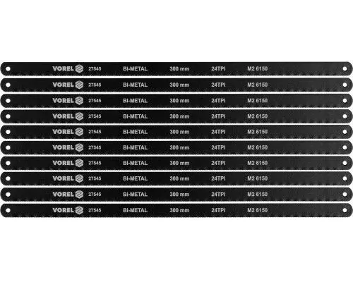 Полотно 300х12,6x0.65мм по металлу 24TPI bimetal M2 + CrV 6150 (10шт) 