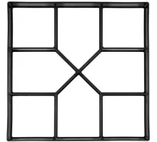 Форма пластмассовая для имитации плитки в свежем бетоне 400х400х40мм PP "Vorel"