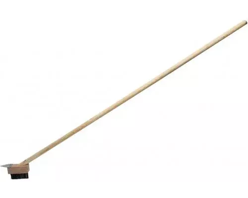 Щетка металлическая для чистки тротуарной плитки со скребком 1460мм 