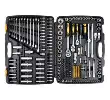 Набор инструмента 1/2", 3/8", 1/4" (216пр.) CrV "Vorel"