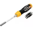 Отвёртка под биты магнитная реверсивная + 12 бит CrV "Vorel"