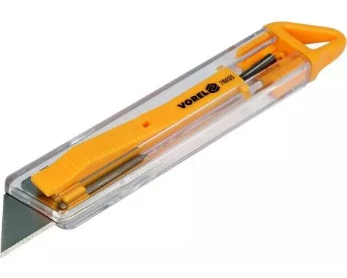 Нож с выдвижным трапециевидным лезвием 61х19мм 