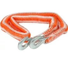 Трос буксировочный эластичный с крюками 1,5-4,5 метра до 2500кг "Vorel"