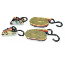 82400 Ремень для багажа с трещоткой и крюком 25ммх5м 2шт, VOREL, 5906083824005 (CN)