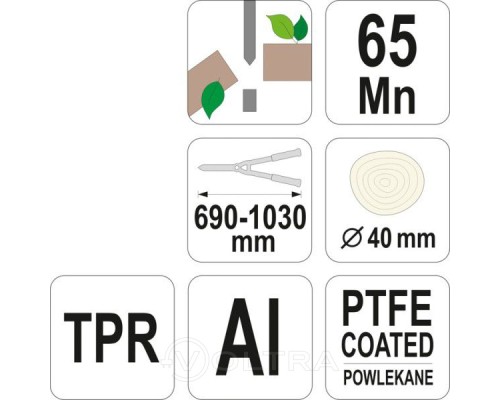  Сучкорез 690-1030мм для сухих веток Al Flo 99113