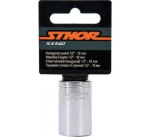 Головка торцевая 1/2" 6гр. 18мм Sthor 53340