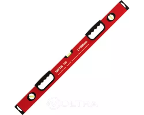  Уровень алюминиевый с ручками 3 глазка 1500мм YT-3026