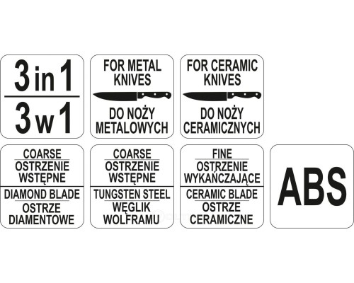  Точилка для ножей 3 в 1 Yato YG-02351