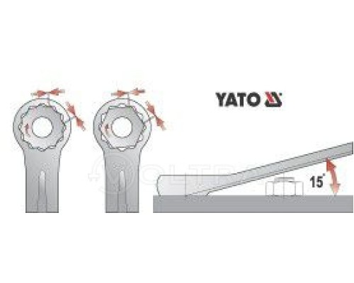  Ключи рожково-накидные 6-32мм (набор 25шт) CrV Yato YT-0075