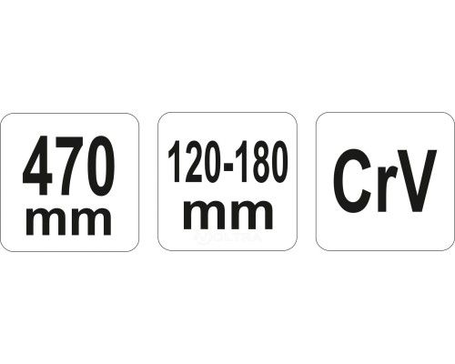  Ключ сегментный шарнирный 120-180мм Yato YT-01674