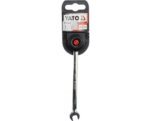  Ключ рожково-накидной с трещеткой 8мм CrV Yato YT-01908