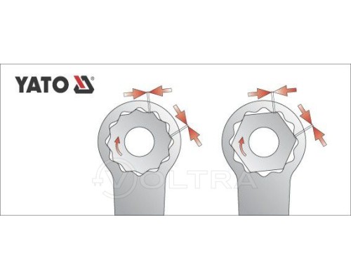  Ключ накидной изогнутый 18х19мм CrV Yato YT-0389