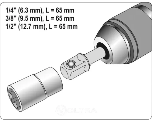  Переходники SDS+ под головки 1/4