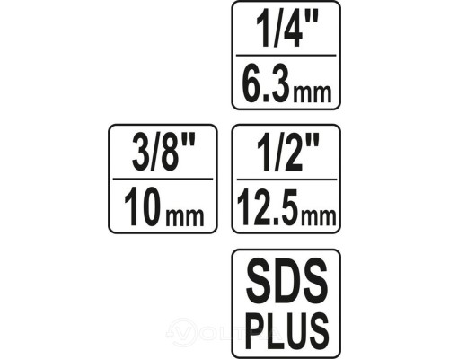  Переходники SDS+ под головки 1/4