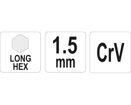  Ключ шестигранник 1.5х14х78мм CrV Yato YT-05430