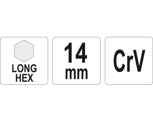 Ключ шестигранник 14х57х236мм CrV Yato YT-05444