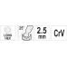 Ключ шестигранник c шариком 2.5х18х90мм CrV Yato YT-05452