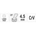  Ключ шестигранник c шариком 4.5х27х110мм CrV Yato YT-05455