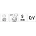  Ключ шестигранник c шариком 9х38х165мм CrV Yato YT-05461