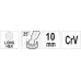 Ключ шестигранник c шариком 10х40х170мм CrV Yato YT-05462