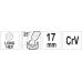 Ключ шестигранник c шариком 17х63х250мм CrV Yato YT-05465