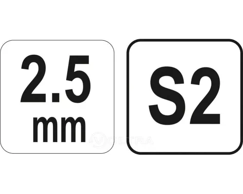 Ключ c T-образной ручкой HEX 2.5мм 13х76х100мм Yato YT-05571