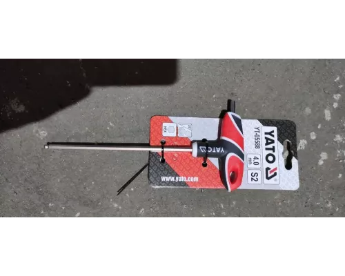  Ключ c T-образной ручкой с шариком HEX 4мм 13х76х140мм Yato YT-05588