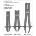 Зажимы пластмассовые с фиксатором изогнутые (набор 3пр) Yato YT-08403