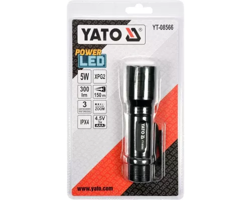  Фонарик Led CREE XPG2 Yato YT-08566