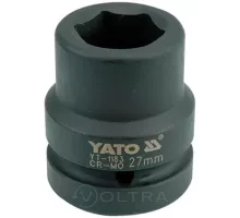 Головка торцевая ударная 1" 6гр. 27мм L59мм CrMo Yato YT-1183