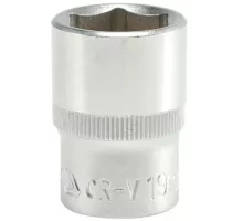 YT-1212 Головка торцевая короткая CrV 1/2" 19мм, YATO, 5906083912122 (CN)