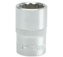 Головка торцевая 1/2" 12гр. 19мм L38мм CrV Yato YT-1281