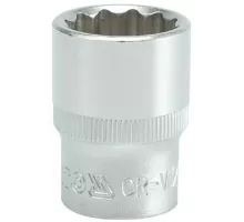 Головка торцевая 1/2" 12гр. 20мм L38мм CrV Yato YT-1282