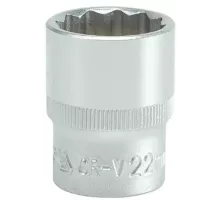 Головка торцевая 1/2" 12гр. 22мм L38мм CrV Yato YT-1284