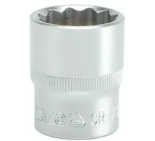Головка торцевая 1/2" 12гр. 23мм L38мм CrV Yato YT-1285