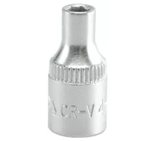 Головка торцевая 1/4" 6гр. 4мм L25мм CrV Yato YT-1401