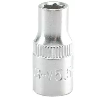 Головка торцевая 1/4" 6гр. 5.5мм L25мм CrV Yato YT-1404