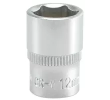 Головка торцевая 1/4" 6гр. 12мм L25мм CrV Yato YT-1411