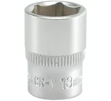 Головка торцевая 1/4" 6гр. 13мм L25мм CrV Yato YT-1412