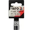 YT-14129 Головка торцевая короткая 6-гранная 1/4" 13мм, YATO, 5906083040788 (CN)