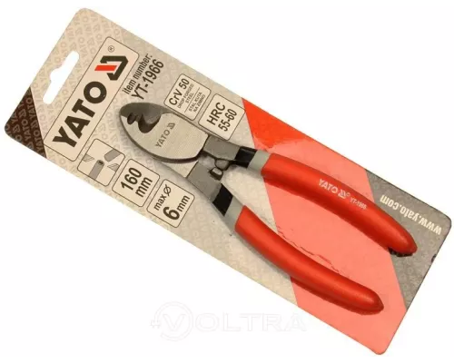  Кабелерез 160мм d6мм CrV50, HRC55-60 Yato YT-1966