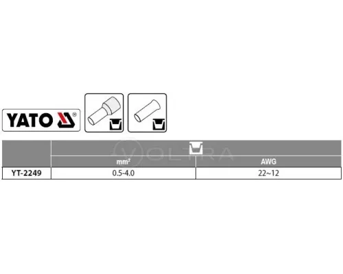  Пресс-клещи 220мм 2-х функц. (22-12 AWG 0,5-4мм) Yato YT-2249