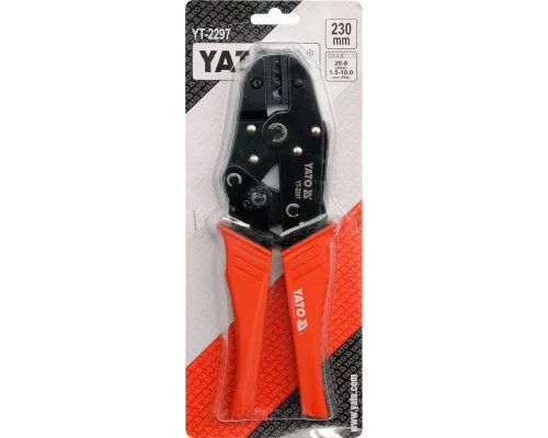 Клещи для обжима 230мм (20-8 AWG 1,5-10,0мм) Yato YT-2297 Клещи для обжима 230мм (20-8 AWG 1,5-10,0мм) Yato YT-2297