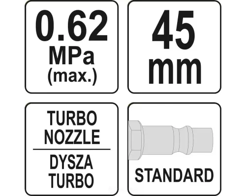  Пистолет для продувки турбо-короткий Yato YT-23722