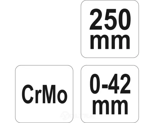  Ключ-зажим Morsea 250мм (0-42мм) СrMo Yato YT-2473